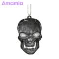 Amamia Car Hanging Decor Color Printing Halloween Skull Car Hanging Ornament. 