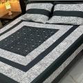 Bedsheets/ Embroidered Patch work Bedsheets/ King Size Bedsheets/ 3PCS Bedsheet. 