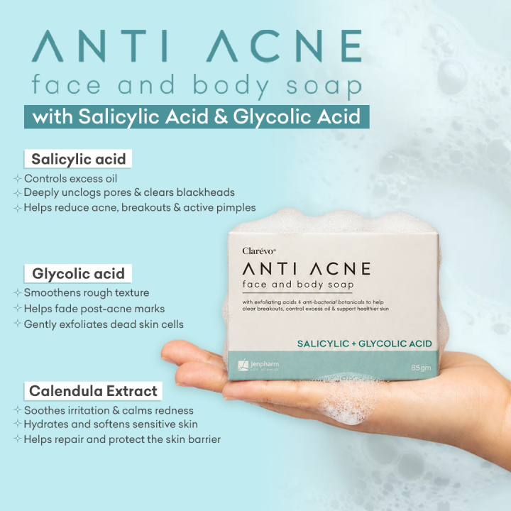 Jenpharm%20-%20Clarevo%20Anti%20Acne%20Soap%20-%20For%20Men%20&%20Women%20%7C%20Cleanse%20Pores%20and%20Controls%20Excess%20Oil%20-%20Reduce%20Breakouts%20-%20For%20Oily,%20Acne-prone%20&%20Combination%20Skin%20-%20Image%204