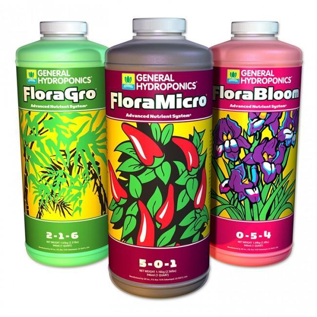 GENERAL HYDROPONICS ORIGINAL FLORA SERIES 3 bottles set (USA imported)