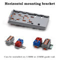 1PC 225 Series Terminal Block One In Multiple Out Wire Electrical Connectors Plug-in Spliceable Splitter Guide Rail Junction Box. 