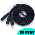 3.5mm Audio Splitter Cable AUX Stereo Extension, 1 Male to 2 Female, 3 Meter. 