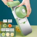 5 in 1 Mandolin Slicer, Multi-function Vegetable Cutter, Stainless Steel Food Slicer, Vegetable Peeler for Small Work in the Kitchen KS. 