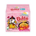 Samyang Pink Carbonara (Pack of 5) Noodles 650 Gram Instant Noodles (Cheese) Flavour Ramen Imported Noodles Korean Noodles. 