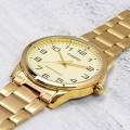 Original Casio - MTP-V001G-9BUDF - Stainless Steel Wrist Watch for Men. 