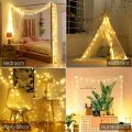 20 LED Battery Operated Star String Fairy Lights – Warm White Twinkling Star Lamps for Wedding, Birthday Party, Christmas, Ramadan, Eid, Home Decoration, Bedroom, Garden, Festival, Indoor & Outdoor Lighting. 