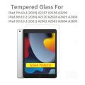 iPad 7th 8th 9th Generation Tempered Glass Screen Protector for 2019, 2020, 2021 Models, Scratch-Resistant, High-Quality, Clear Protection, Compatible with A2602, A2603, A2604, A2270, A2428, A2430 and More. 