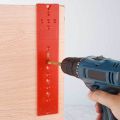 Woodworking Drill Punch Locator Jig Drill Guide Plastic Bubble Level Ruler Locator Hole Punch Tool for Woodworking. 