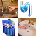 Sani Sticks Keeps Drain Pipes Clean and Deodorizer Unscented Drain Opener Sani Sticks Keeps Drain Clear & Odor-Free Kitchen Dapur Sink and Bathtub Drain Cleaner (Pack of 12 Sticks) Blue Colour Sani Sticks Drain Cleaner and Deodorizer Non-Toxic Enzyme Form. 