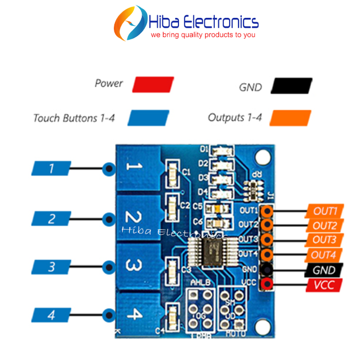 TTP224%204%20Key%20Capacitive%20Touch%20Switch%204%20%20Way/Channel%201x4%20keypad%20Digital%20Touch%20Sensor%20Module%20Board%20-%20Image%203