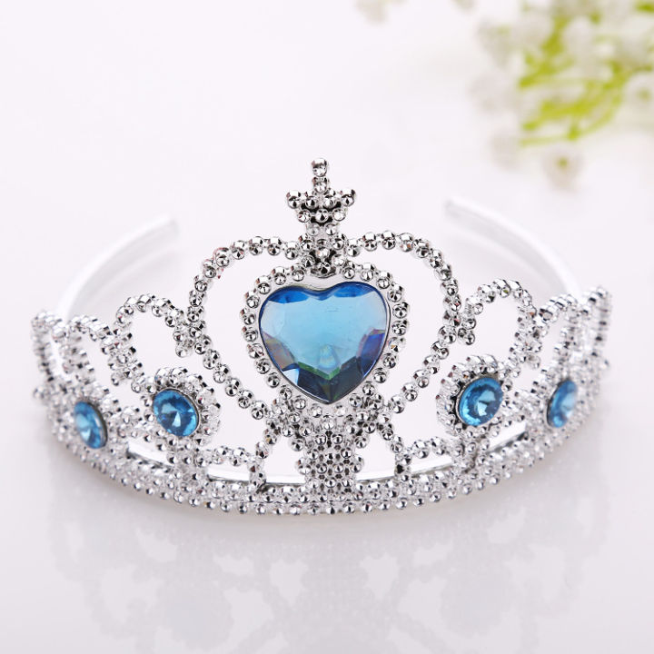 2024 Children's tiara crown Frozen plastic princess crown magic wand headband headband Escape Meounsa