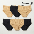 Pack of 6 Panties Soft Cotton Underwear Panties For Women & Girls Cotton Panties Panty For Girl Panty For Women Ladies Undergarments For women - Non Period Panties - Panties For Girls - Panties For Women Dress Panties. 