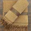 Branded Golden Color Pure Velvet Shawl For Men Traditional Dussa Shawl, Chadar For Winter Collection. 