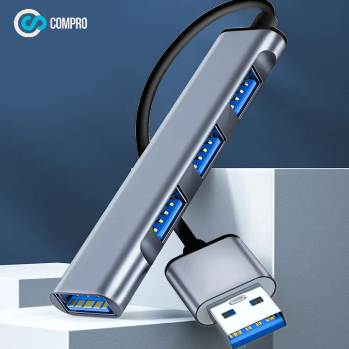 USB HUB 3.0 With 4 Ports 5V/1.5A Charging High Speed 5Gbps - Multi Device Extension Connector USB Hub for PC, Windows, Mac, Surface Pro, Laptop, Printer, Mobile - Super Fast Multi Splitter Adapter for Mobile Gaming, PS4, Phone, Tablet, Computer