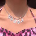 Zoeber Color Alphabet Bitch Pendant Fun Game Word Angel Statement Necklace Women Charm Party Clavicle Chain Jewelry. 