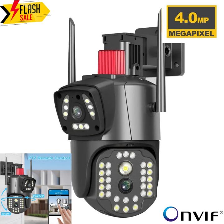 Latest New Model Ultra HD 4MP Dual Lens Security Camera V380 Pro Smart Home 4MP Auto Tracking Waterproof Outdoor Wireless WIFI IP Camera