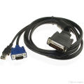 DVI M1-DA 30+5 Pin to 15Pin VGA + USB Projector Cable 1.8M. 