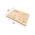 Complete Suture Practice Kit for Medical and Vet Students - Reusable Skin Simulation Silicon Pad with Pre-Cut Wounds, Full Set of Essentials Stainless Still Suturing Tools. 