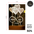 Customize 3d illusion lamp, 3D Light Lamp, Night Lamp, Decoration Piece, Gift Piece, Table Lamps Decor Mahal Brand. 