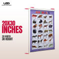 Pack of 4 Wall Charts for Classrooms and Preschool Decoration | Wall Posters For Kids Early Education with HD Pictures on 200 grams Laminated Card 20*30 inches. 