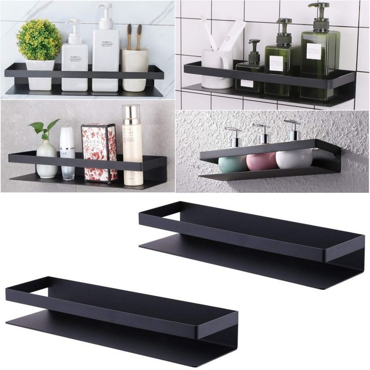 Pack of 2 Washroom Accessories Storage Bathroom Metal  Wall mount Shelf Rack Organiser