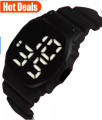 Classic Analogue Minimalist Round Black Dial Latest Generation Stainless Steel Linked Chain Black Strap Stylish Wrist Watch for Men and Boys - IIKBKMEN. 