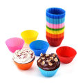 Pack of 6 Silicon Cup Cake Molds / Silicone Cupcake Moulds Reusable Nonstick Heat Resistant Baking Cups 6 pcs. 