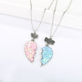 Carat Friendship Necklaces All Match Sequin Heart Broken Necklaces Bracelets. 