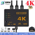Poppies Muoe 4K 2K 3x1 HDMI Cable Splitter HD 1080P Video Switcher Adapter 3 Input 1 Output Port HDMI Hub for Xbox PS4 DVD HDTV PC Laptop TV. 