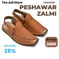 Peshawari Chappal Kheri for Men Hand Made - Matt Folded Upper - Footwear Pure Leather - Camel Color - The Adi Store. 