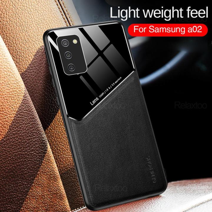 Relaxtoo For Samsung Galaxy A02s Case Phone Case Invisible Magnetic Luxury Leather For Samsung A 02s A02 s SamsungA02s Back Cover Shockproof Full Protection Housing Shell