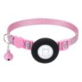 Cat Collar, for Apple Air Tag Cat Collar, in 3/8Inch Width Black. 