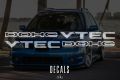 Pair of VTEC DOHC (White) Reflector Vinyl Sticker Waterproof , Car decoration, Car Sticker,Car Accessories, Stickers for Car. 