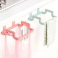 Plastic Frame Trash Bag Holder – Over-the-Cabinet Garbage Bin Rack & Towel Hanger for Kitchen Drawer or Cupboard | 10 lb Capacity. 