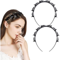1 Pcs Black Braider Hair Style Twister Hair Band New style Non Slip Hairband Hair Pin Clip Hair Styling New Fashion Hair Bands hair band with catcher hairband Double Bangs for women and girls. 