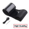 Universal Carbon Fiber Steering Wheel Cover Unstitched Leather Black Soft Anti Slip Sport Hand Stitches. 
