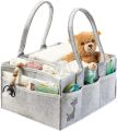 Baby Bag Organizer - Storage Bag For Baby  - Diaper Bag for Diaper Items Such as Diapers, Wet Wipes and Toys, Foldable Felt Bags for Children's Room, Car and Travel. 