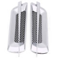 SL 2 Pcs Car Vent Net Hole Cover Carbon Fiber Mesh Side Air Outlet Intake Gill Decorative Stickers Modified Parts. 