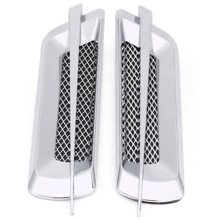 SL 2 Pcs Car Vent Net Hole Cover Carbon Fiber Mesh Side Air Outlet Intake Gill Decorative Stickers Modified Parts