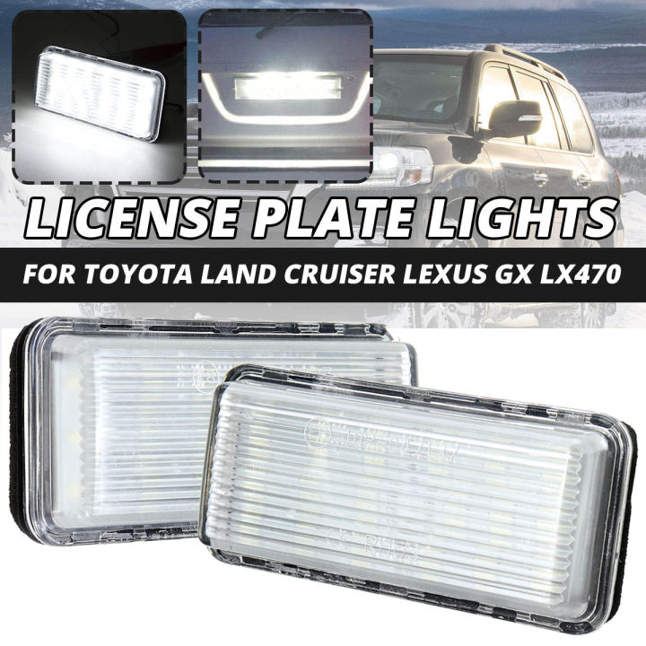 【VA VA VOOM】(NEW)18 LED Car License Light For Toyota Land Cruiser 120 Prado 200 For Lexus LX470 GX470 Number License