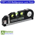 Laser Level Multipurpose Line Laser Leveler Tool Cross Line Lasers With 8FT 2.5M Standard Measure Tape and Metric Rulers by Electrica. 