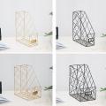vertical rack metal wire magazine holder desk file folder organizer Magazine Holder document storage compact. 