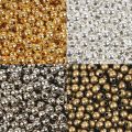 Diameter 2.4/3.2/4.0mm Gold/Silver/Bronze Tone Metal Beads Smooth Ball Seed Spacer Beads For Jewelry Making. 