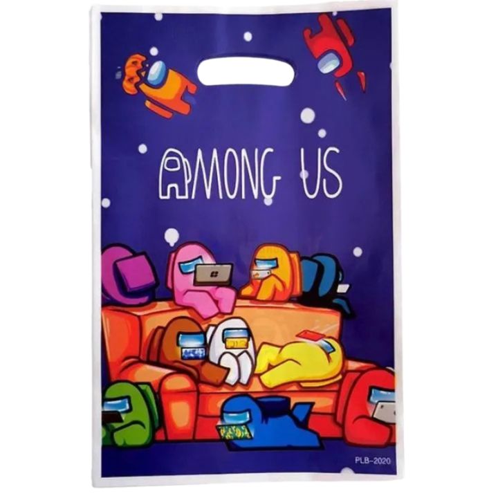 Among Us Goody Bags - 10 x 6 Inch - Gift Bags - Among Us Theme - Multicolors - Unisex - Pack Of 10