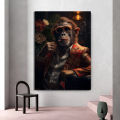 Gangster Monkey Smoking Lion Playing Billiards Posters Prints Canvas Painting Giraffe Animal Wall Art Picture Room Home Decor. 