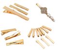 20Pcs Metal Flat Silver Hair Bow Clips Single Prong Hairdressing Hair Grip DIY Accessories Hairpins for Women Bows Making Craft. 