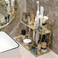Makeup Organizer | Makeup Stand | Cosmetics Organizer ,Countertop Organizer For Cosmetics, New Design Metal Makeup  Stand, Two-Level Makeup Organizer Storage Rack, Perfume Holder, Tabletop Makeup Brushes Organizer, Large Capacity Cosmetic Display Case. 