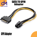 SATA To 6pin Adapter For GPU Grapic card Adapter SATA Power Female To 6 Pin Male Sata to PCI-Express Graphics Card Power Cable Connector. 