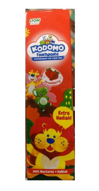 Kodomo Toothpaste for Kids Strawberry Flavor 45gram Anti Bacteria Extra Hadiah