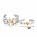 Ring Adjustable Charming Open Cuff Stylish Little Fish Ring for Women. 